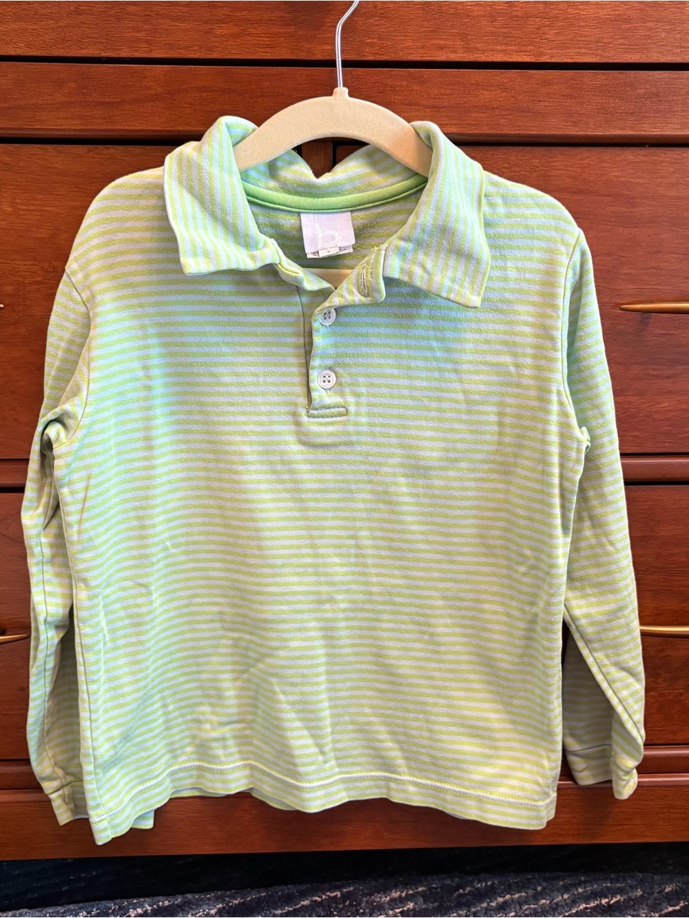 Boys Bella Bliss Longsleeve Lime Green Polo size 5